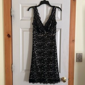 WHBM black& cream  lace dress- Like NEW